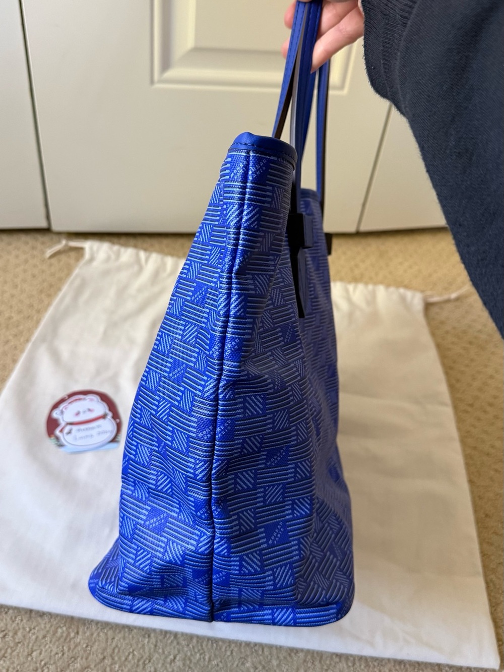 Moreau Paris St Tropez MM Tote Bag in Deep Blue - Picture 4 of 11
